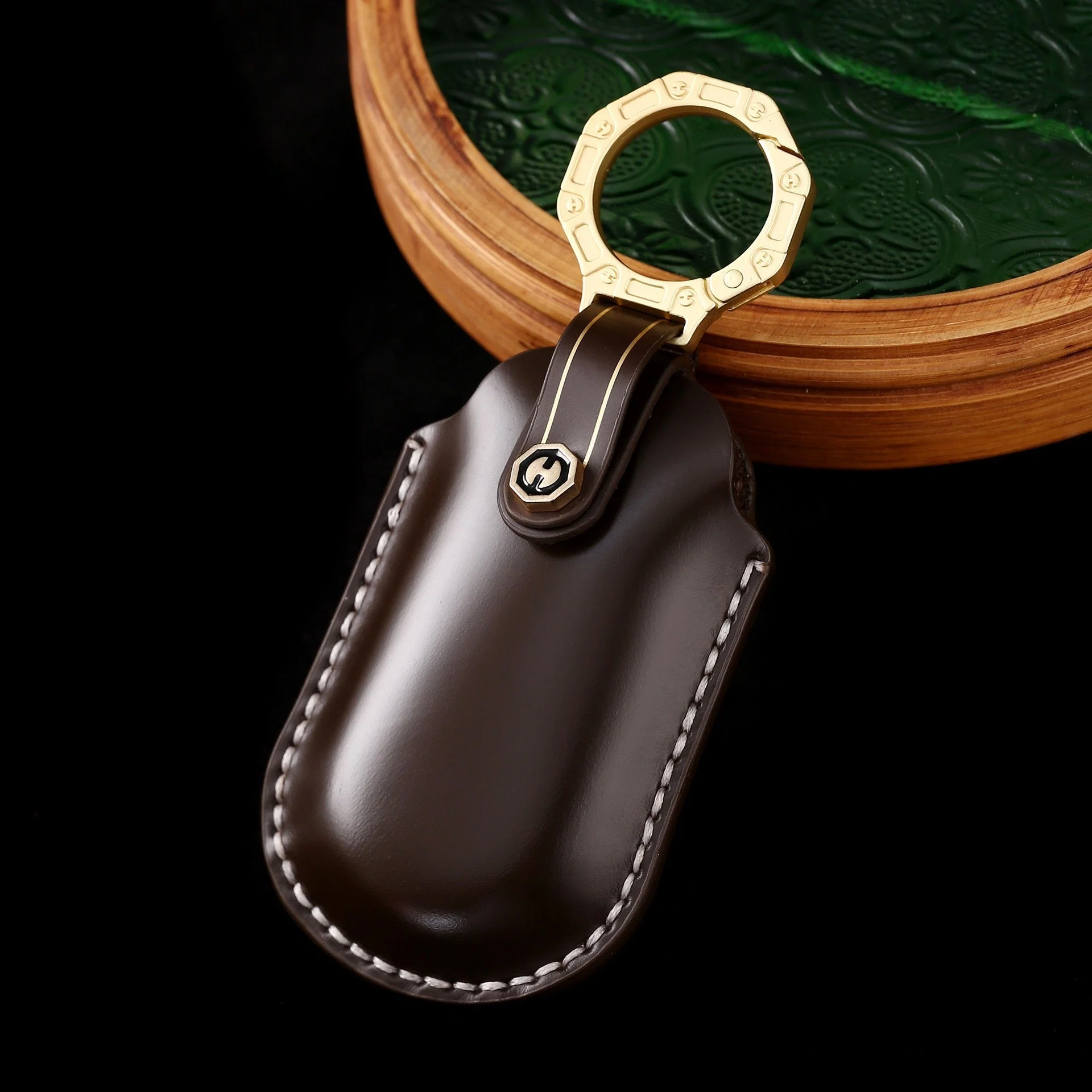 Mercedes Benz Genuine Leather Protection Car Key Fob Case Cover For Benz A, C, E, S-Class, GLC, GLE, GLS, GLS, EQC, EQS - Image 3