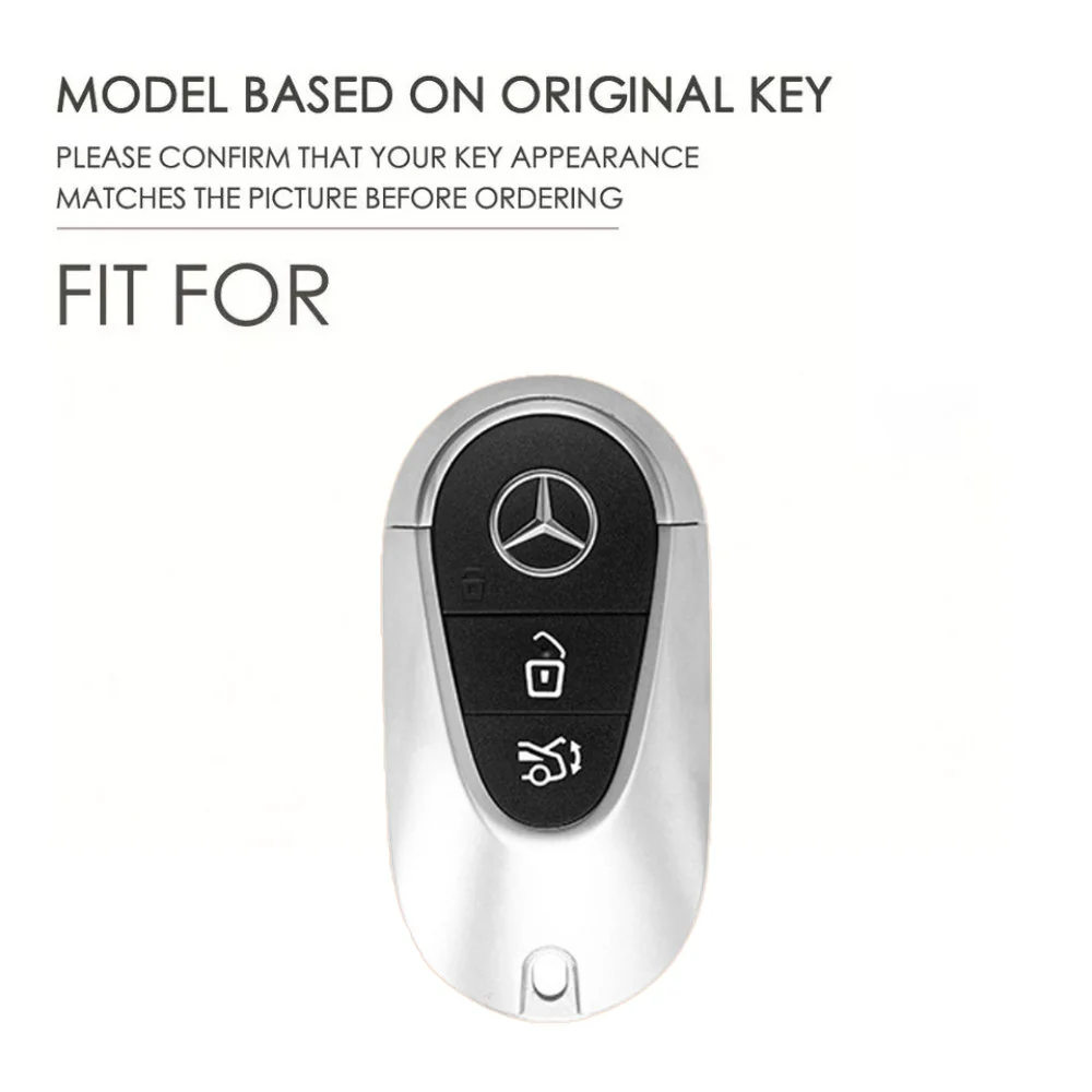 Mercedes Benz Handcrafted Genuine Leather Car Key Fob Protective Case Cover For Benz S-Class - Image 5