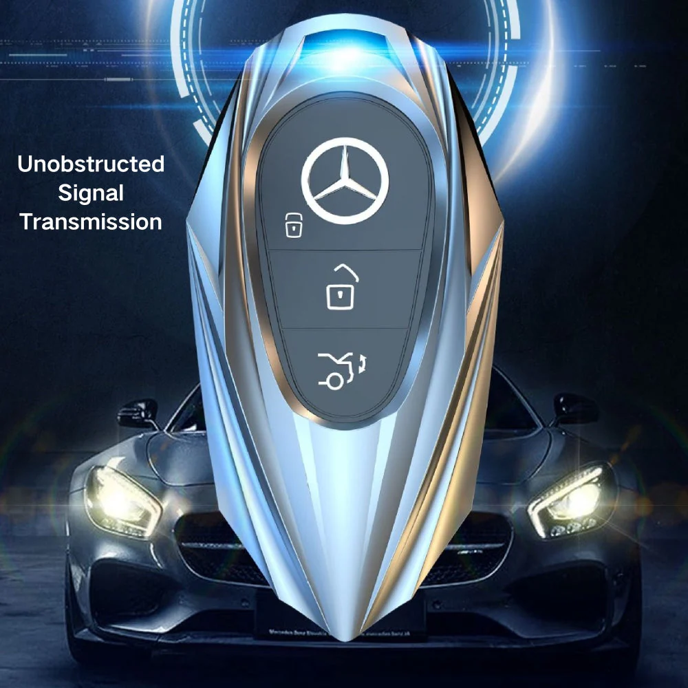 Mercedes Benz Mecha Style Zinc Alloy Car Key Fob Case Cover For Benz A, B, C, E, S, G-Class, GLA, GLB, GLC, GLE, GLS, CLA, CLS, EQC - Image 13