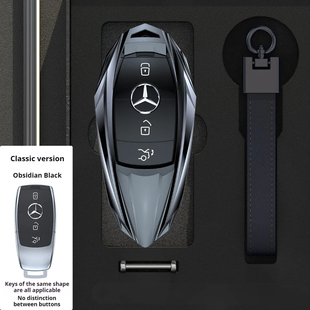 Mercedes Benz Mecha Style Zinc Alloy Car Key Fob Case Cover For Benz A, B, C, E, S, G-Class, GLA, GLB, GLC, GLE, GLS, CLA, CLS, EQC - Image 4