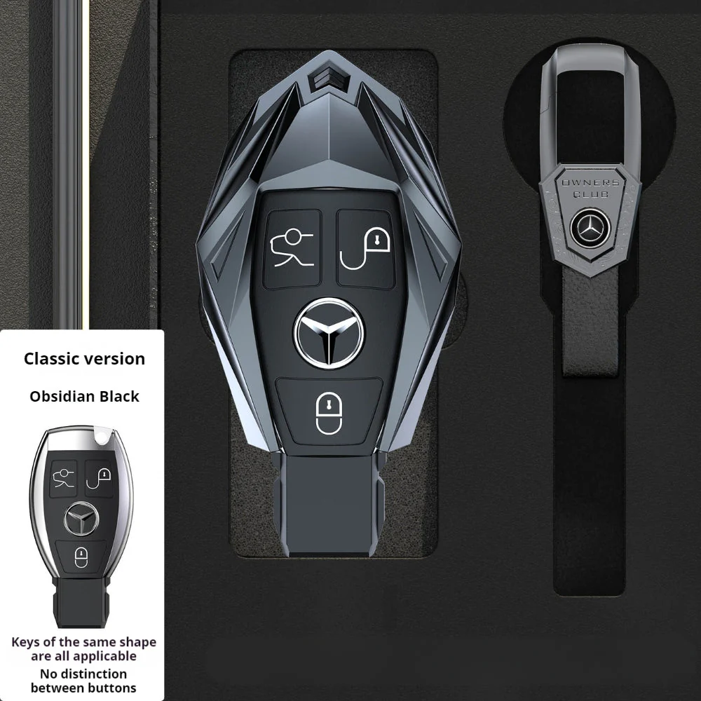 Mercedes Benz Mecha Style Zinc Alloy Car Key Fob Case Cover For Benz A, B, C, E, S, G-Class, GLA, GLB, GLC, GLE, GLS, CLA, CLS, EQC - Image 6