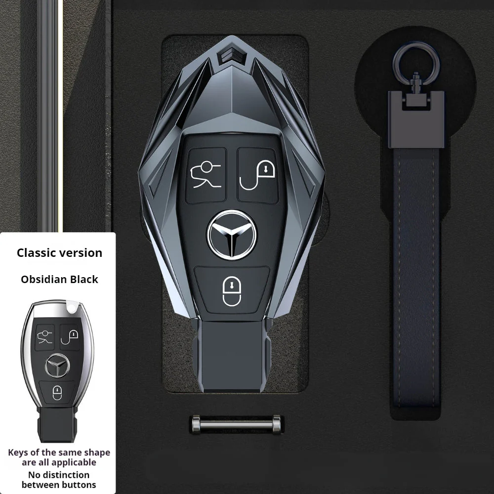 Mercedes Benz Mecha Style Zinc Alloy Car Key Fob Case Cover For Benz A, B, C, E, S, G-Class, GLA, GLB, GLC, GLE, GLS, CLA, CLS, EQC - Image 7