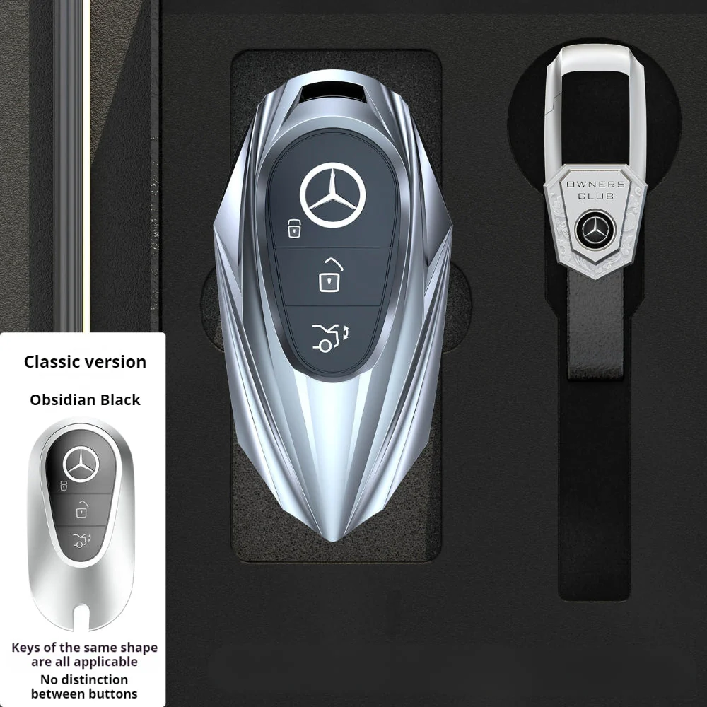 Mercedes Benz Mecha Style Zinc Alloy Car Key Fob Case Cover For Benz A, B, C, E, S, G-Class, GLA, GLB, GLC, GLE, GLS, CLA, CLS, EQC - Image 9