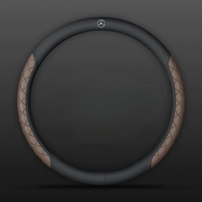 Mercedes-Benz PU Leather Steering Wheel Cover with Heat-Pressed Embossed Texture For C260L, GLB220, GLC, GLE350, GLA200, E300L - Image 8