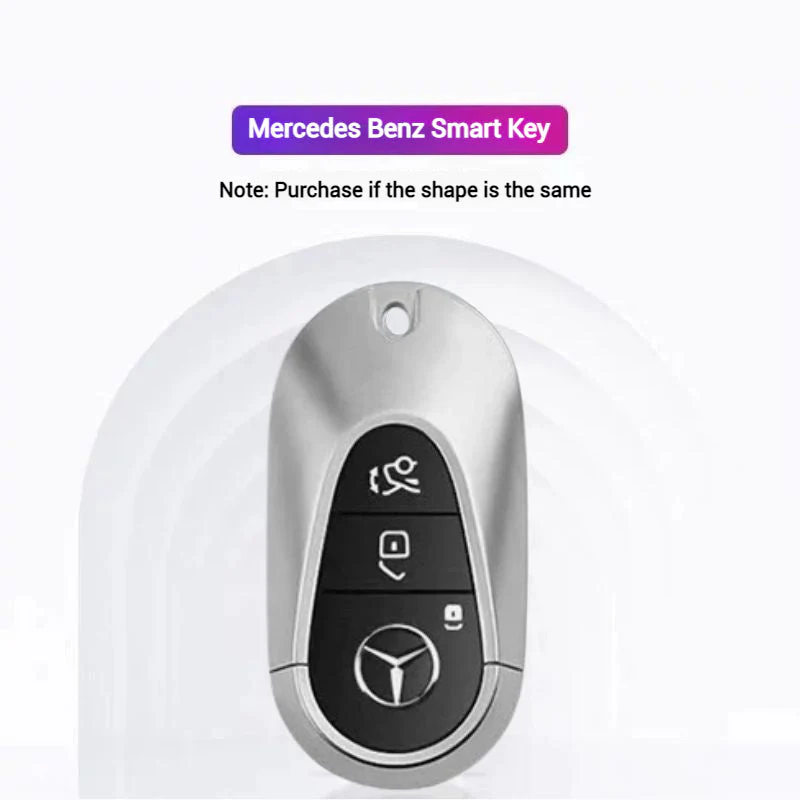 Mercedes Benz Stylish Elegant PU Leather Protection Car Key Fob Case Cover For Benz A, C, E, S-Class, GLC, GLE, GLS, GLS, EQC, EQS - Image 2