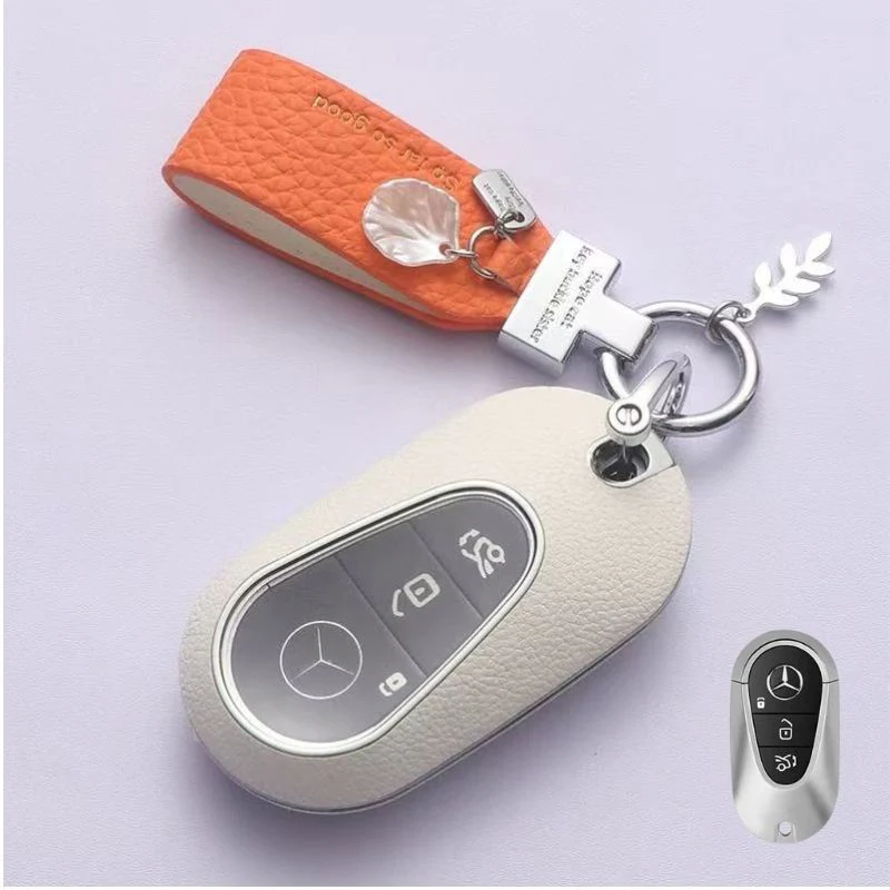 Mercedes Benz Stylish Elegant PU Leather Protection Car Key Fob Case Cover For Benz A, C, E, S-Class, GLC, GLE, GLS, GLS, EQC, EQS - Image 6