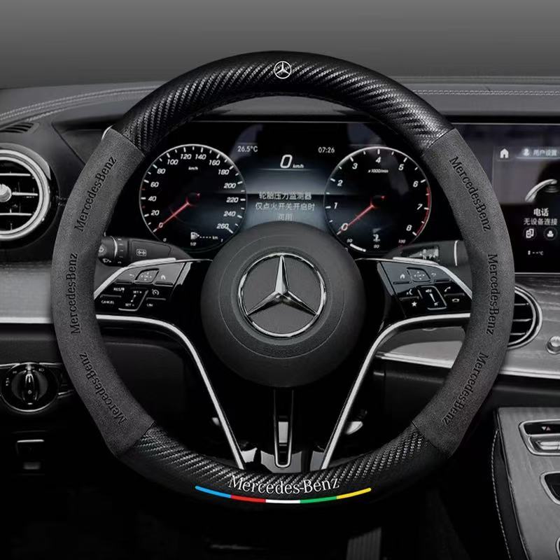 Mercedes-Benz Suede Carbon Fiber Car Steering Wheel Covers For C260L, C200L, GLC, GLA, E300L, A180, GLB220, CLA - Image 12