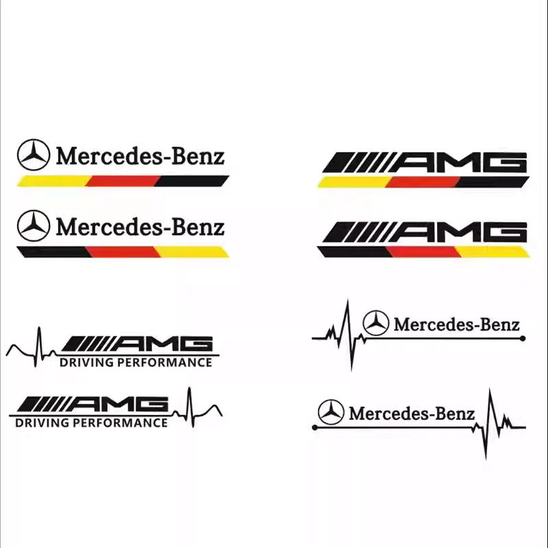 Mercedes-Benz Sport Style Rear Window & Quarter Window Decal Sticker for A/B/C/E/GLA/GLC/CLS - Image 2