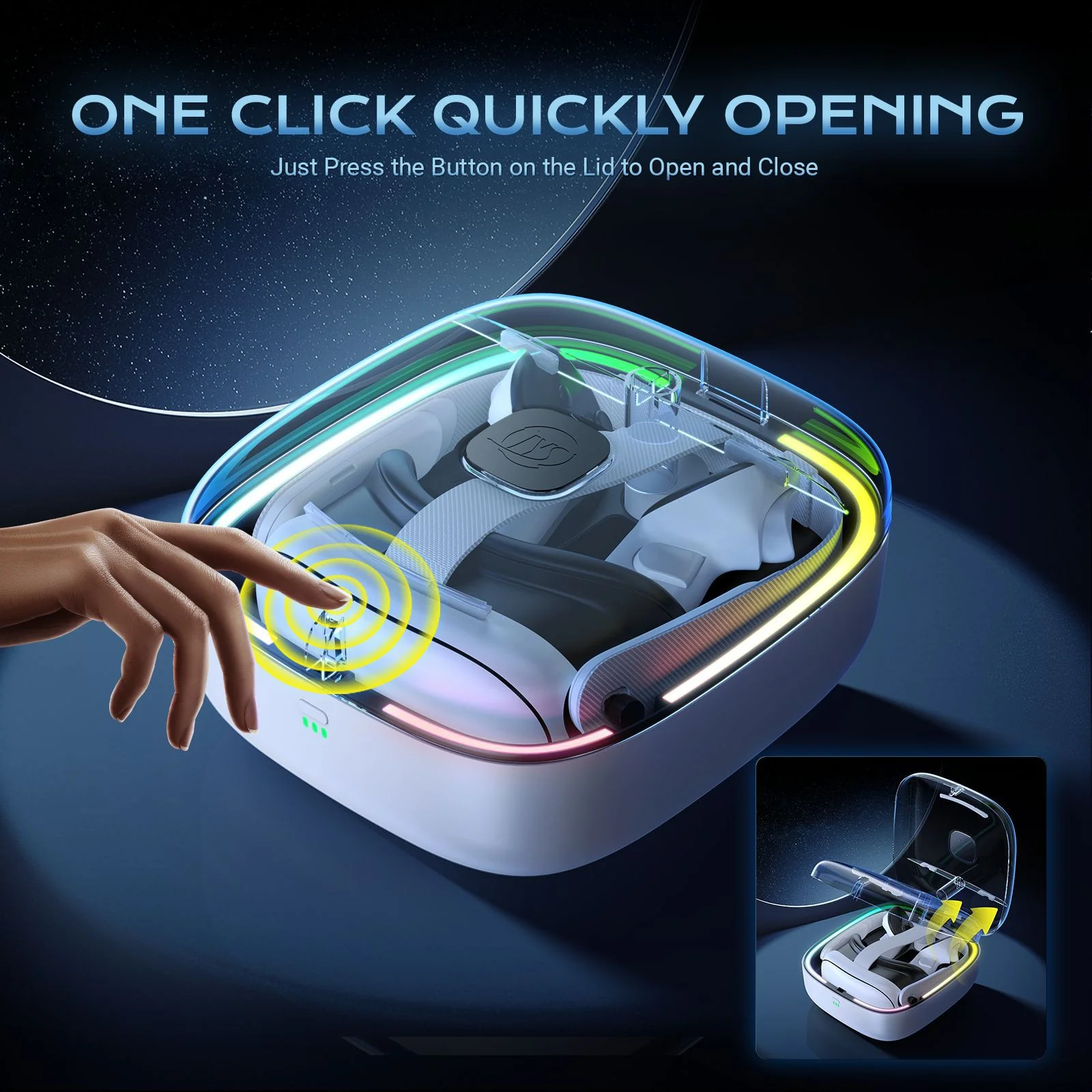 Meta Quest 3/3S - JYS VR Controllers Magnetic Charging Dock with Battery Kit - Image 3