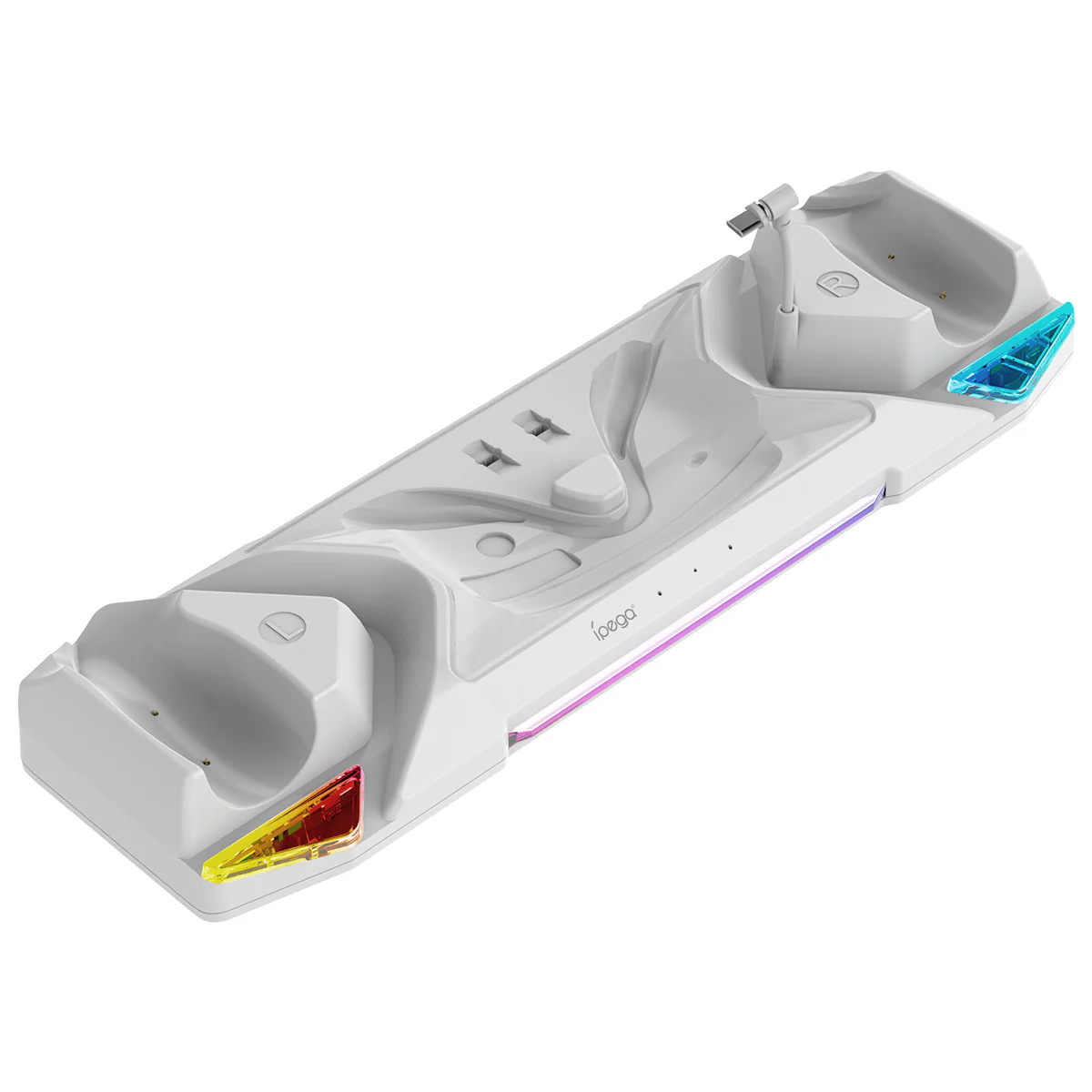 Meta Quest 3/Quest 3S/Quest 2 - IPEGA VR Headset & Controllers Charging Dock with RGB Contact Points - Image 6