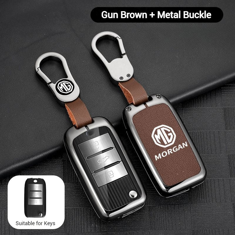 MG Zinc Alloy + PU Leather Car Key Fob Case Cover For MG3, MG5, MG6, MG7, ZST, ZS, GS, MG ONE, MG4 EV - Image 10