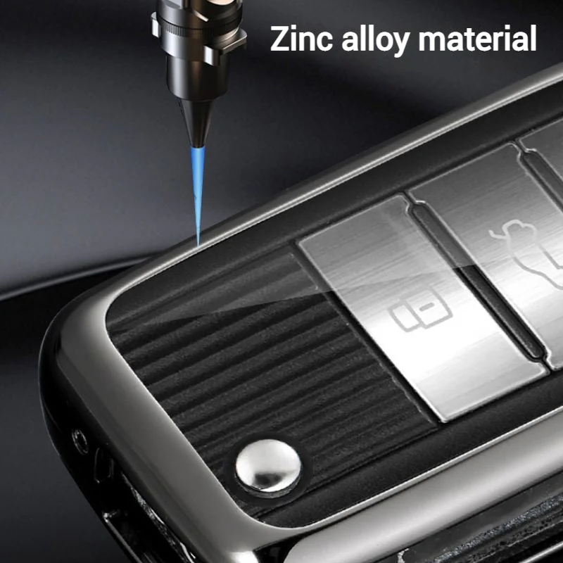 MG Zinc Alloy + PU Leather Car Key Fob Case Cover For MG3, MG5, MG6, MG7, ZST, ZS, GS, MG ONE, MG4 EV - Image 3