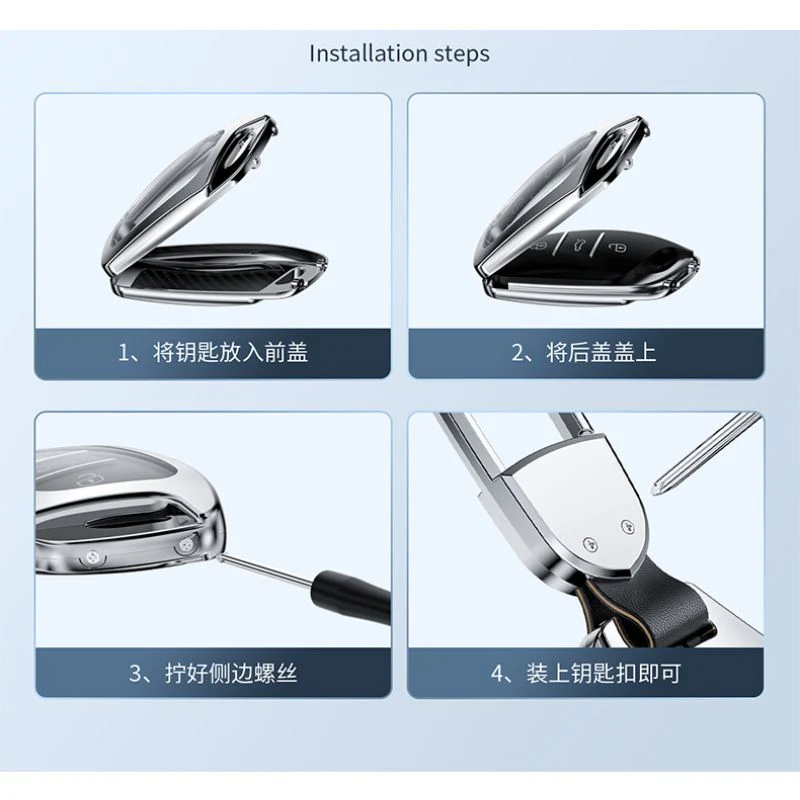 MG Zinc Alloy + TPU Smart Car Key Fob Case Cover For MG3, MG5, MG6, MG7, GT, GSF, ONE, ZS, EV EZS, HS, EHS,ONE - Image 7