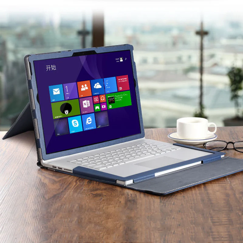 Microsoft Surface Book 1/2/3 Gen 13.5"- PU Leather Detachable Laptop Stand Protective Sleeves Case - Image 11