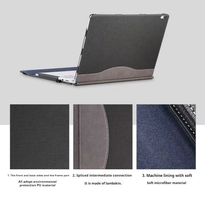 Microsoft Surface Book 1/2/3 Gen 13.5"- PU Leather Detachable Laptop Stand Protective Sleeves Case - Image 5