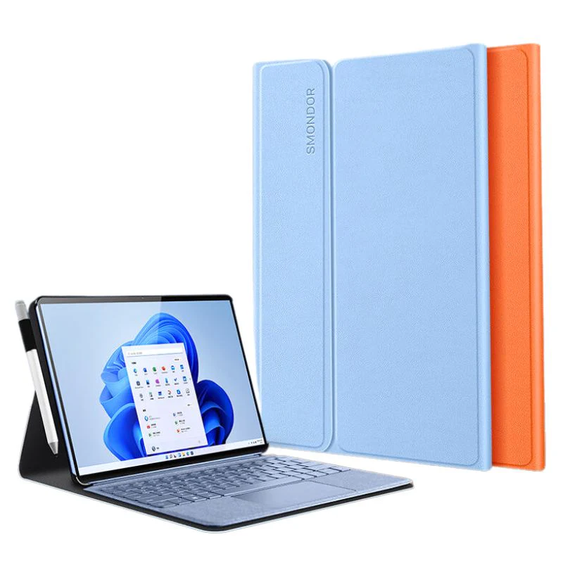 Microsoft Surface Pro 9 - Slim & Lightweight Leather Magnetic Buckle Case