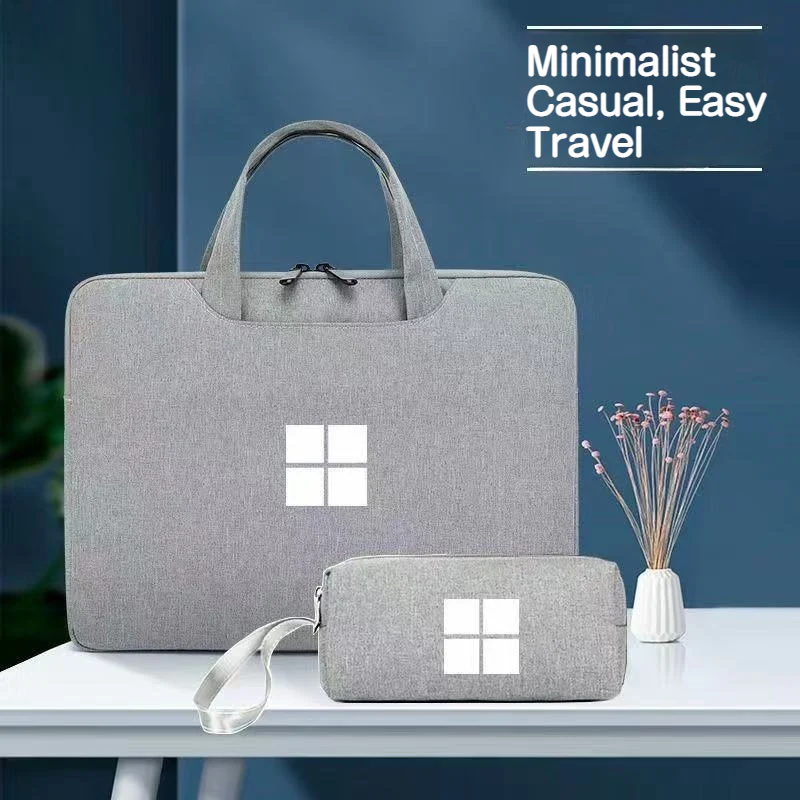 Microsoft Surface Laptop 13"/ 13.8"/15" Business Plush Shockproof Carry Sleeve / Protective Bag With Power Bank Bag - Image 2