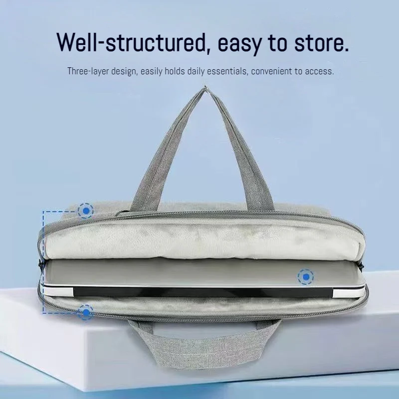 Microsoft Surface Laptop 13"/ 13.8"/15" Business Plush Shockproof Carry Sleeve / Protective Bag With Power Bank Bag - Image 3