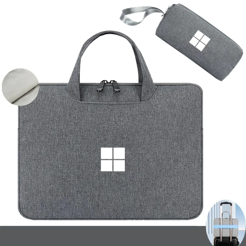 Microsoft Surface Laptop 13"/ 13.8"/15" Business Plush Shockproof Carry Sleeve / Protective Bag With Power Bank Bag - Image 8