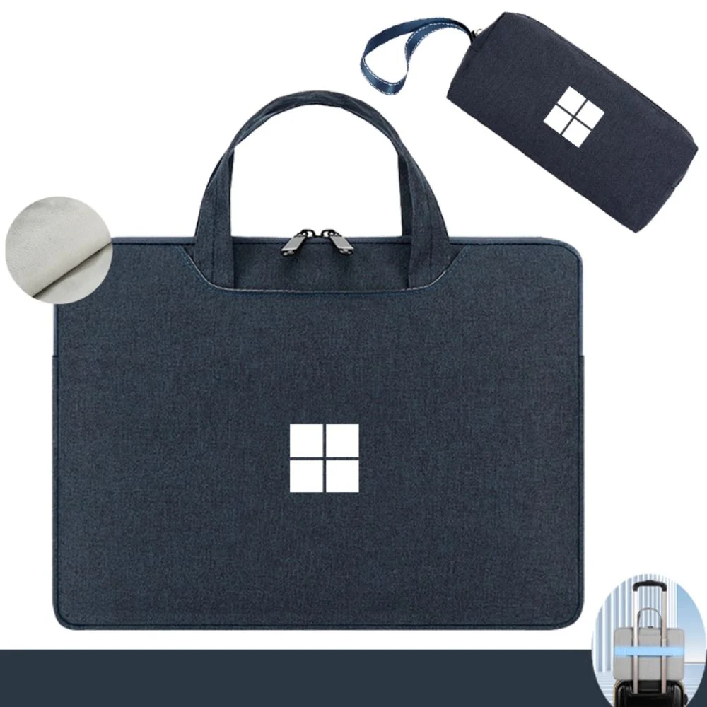 Microsoft Surface Laptop 13"/ 13.8"/15" Business Plush Shockproof Carry Sleeve / Protective Bag With Power Bank Bag - Image 9