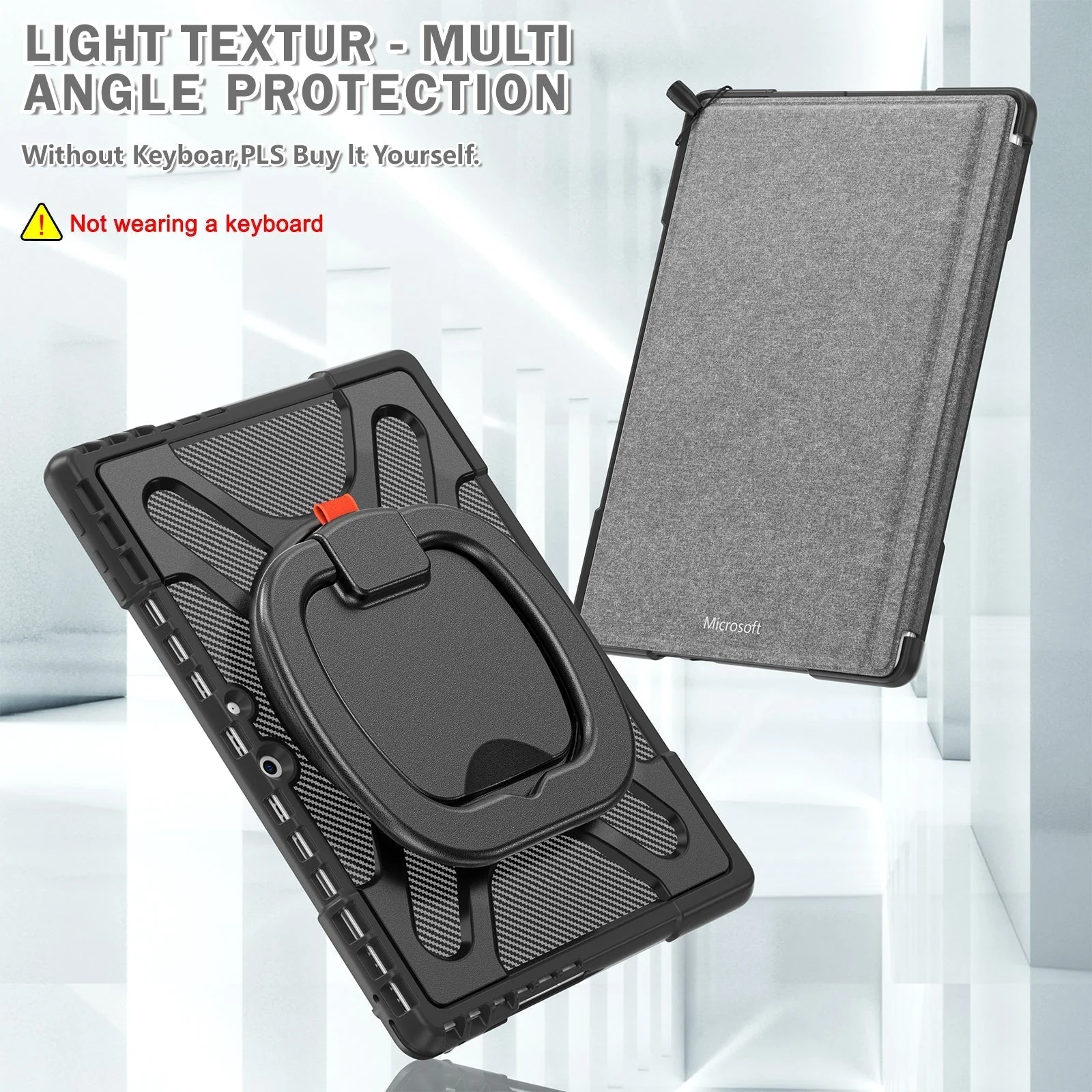 Microsoft Surface Pro 10/11 - 360 Degree Rotate Shockproof Heavy Duty Tough Stand Case Cover With Pen Holder - Image 6