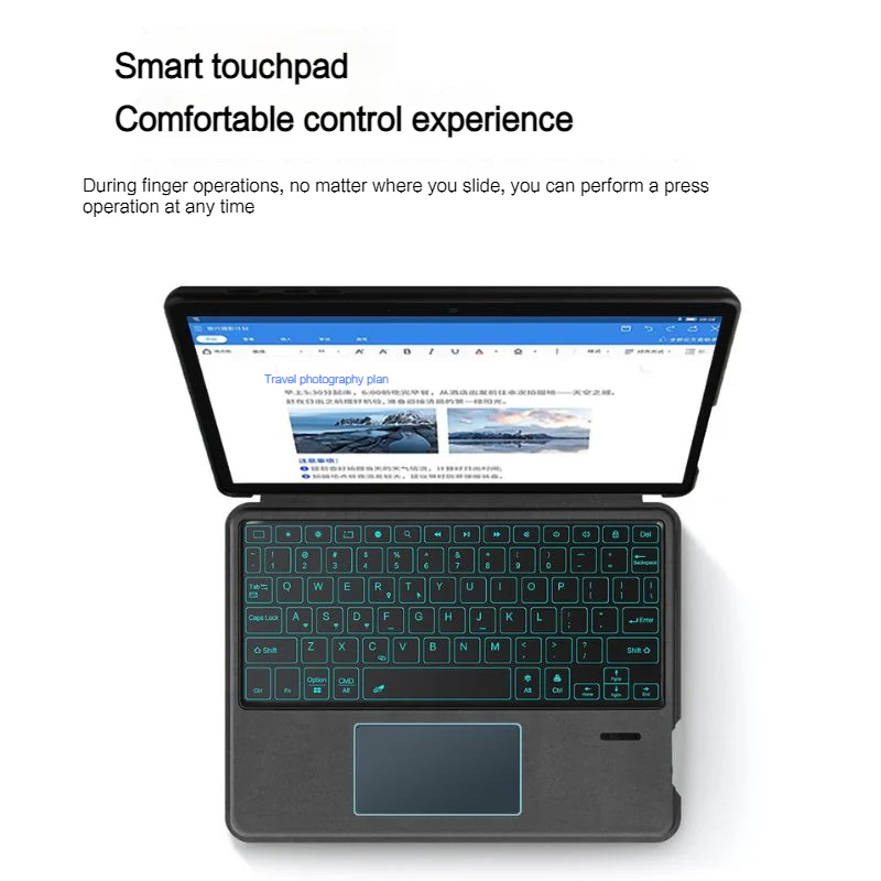 Microsoft Surface Pro 11 - PU Leather Flip Cover Smart Bluetooth Touch Keyboard Case - Image 5