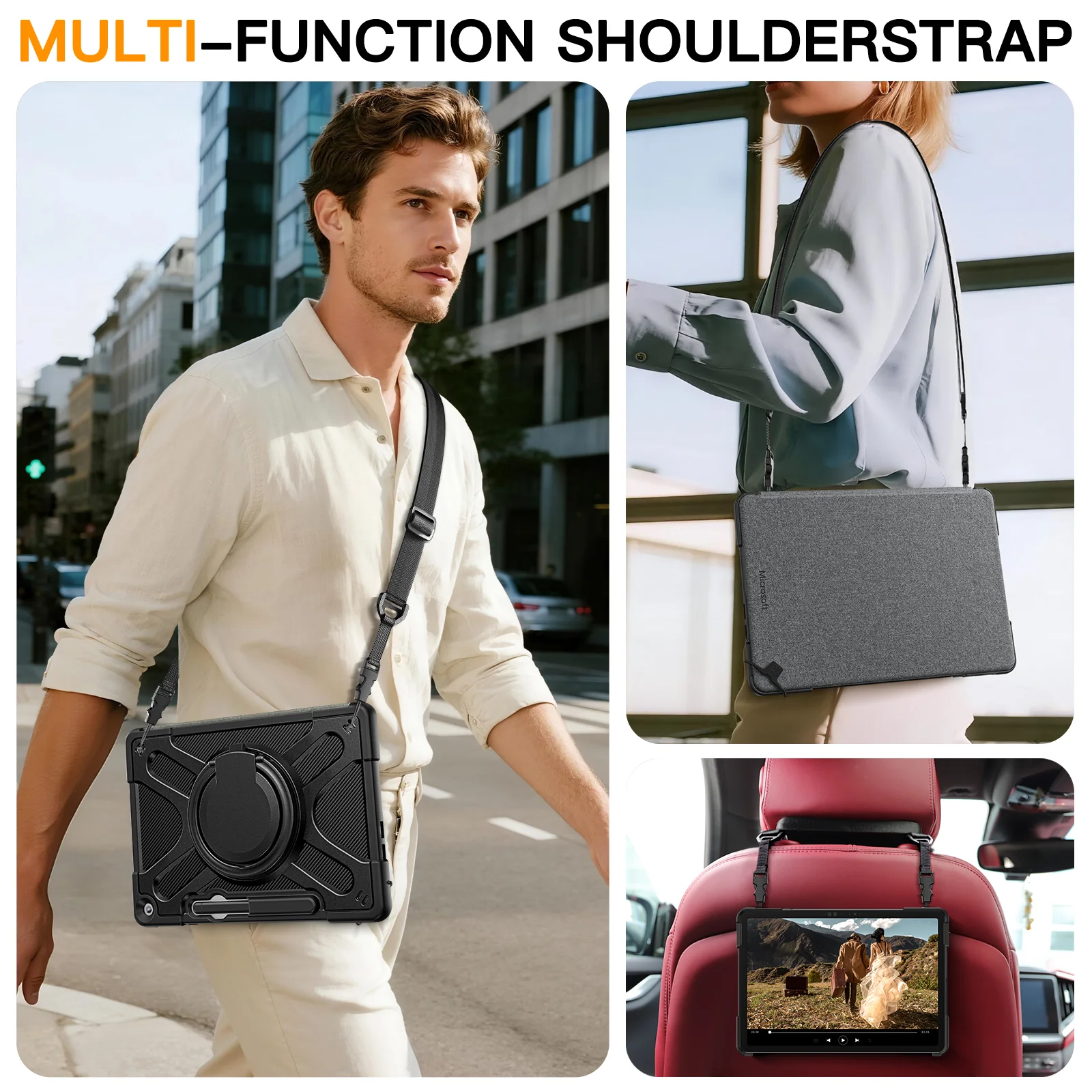 Microsoft Surface Pro 12 (2025) - 360 Degree Rotate Shockproof Heavy Duty Tough Stand Case Cover With Pen Holder - Image 11