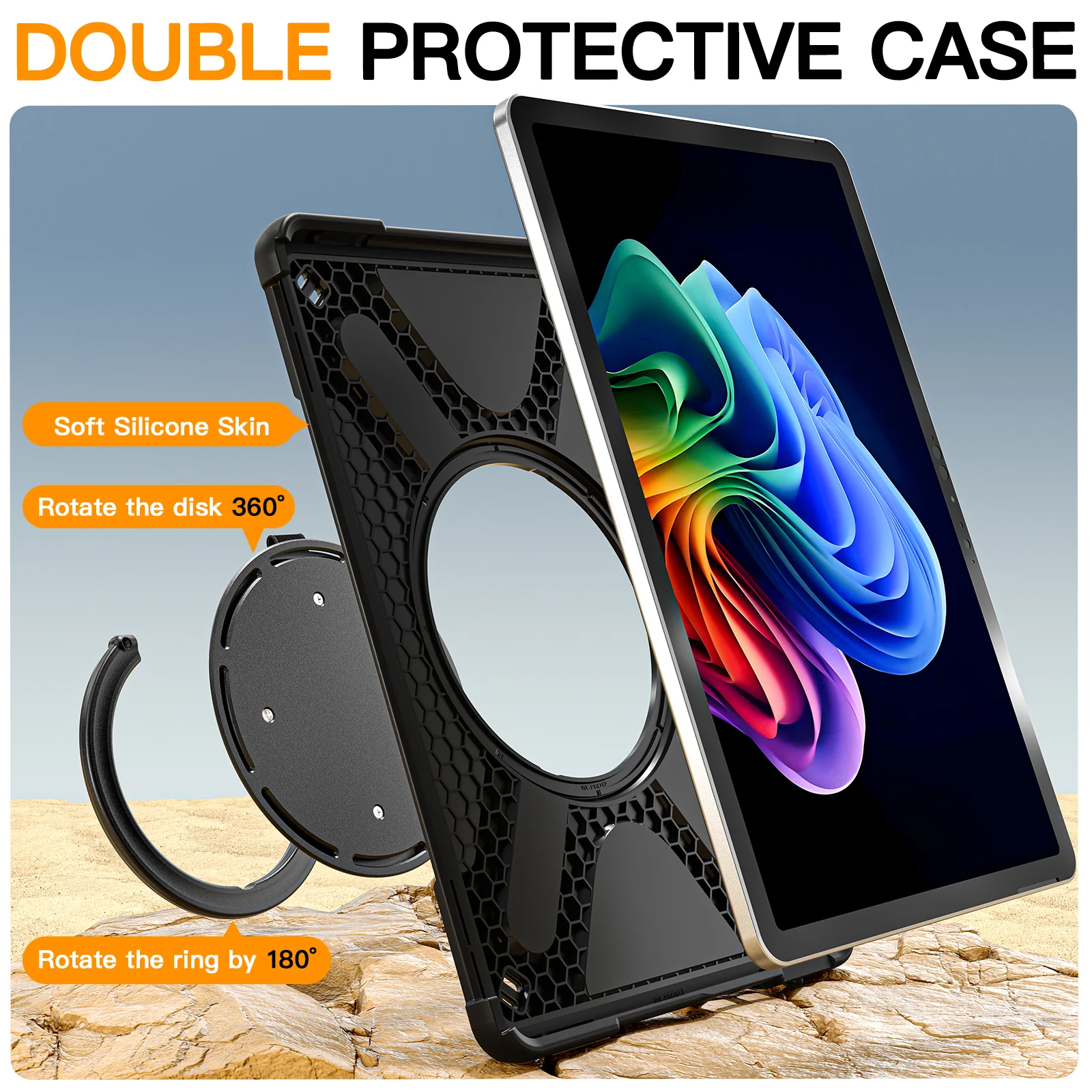 Microsoft Surface Pro 12 (2025) - 360 Degree Rotate Shockproof Heavy Duty Tough Stand Case Cover With Pen Holder - Image 5