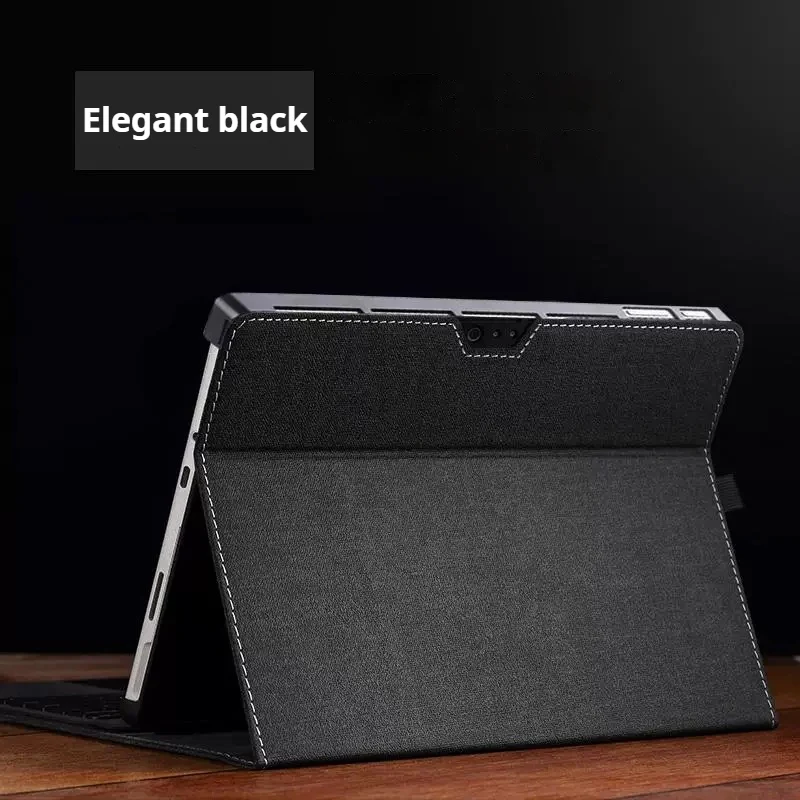 Microsoft Surface Pro 4/5/6/7 - Business Slim Folding PU Leather Hard Back Shell - Image 3