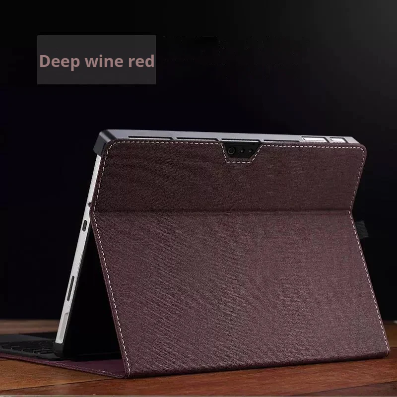 Microsoft Surface Pro 4/5/6/7 - Business Slim Folding PU Leather Hard Back Shell - Image 4
