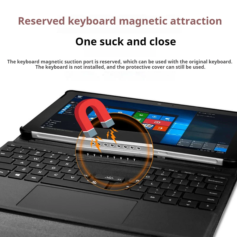 Microsoft Surface Pro 4/5/6/7 - Business Slim Folding PU Leather Hard Back Shell - Image 6