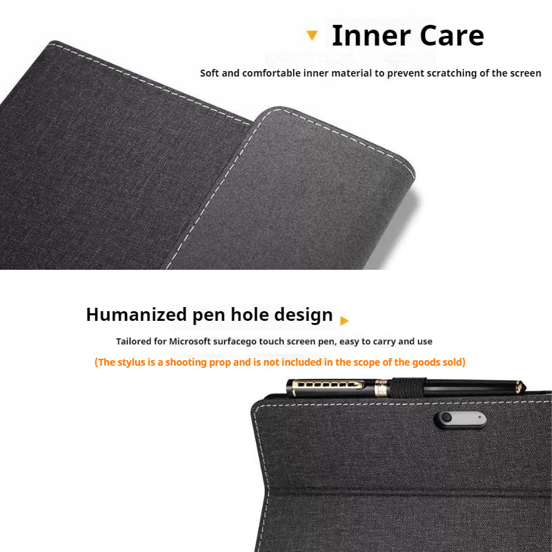 Microsoft Surface Pro 4/5/6/7 - Business Slim Folding PU Leather Hard Back Shell - Image 8