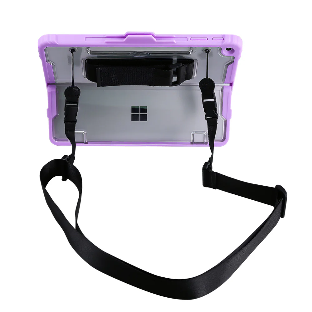 Microsoft Surface Pro 12 (2025) - Transparent Rugged Hard Shell Cover Case With Hand & Shoulder Strap - Image 11