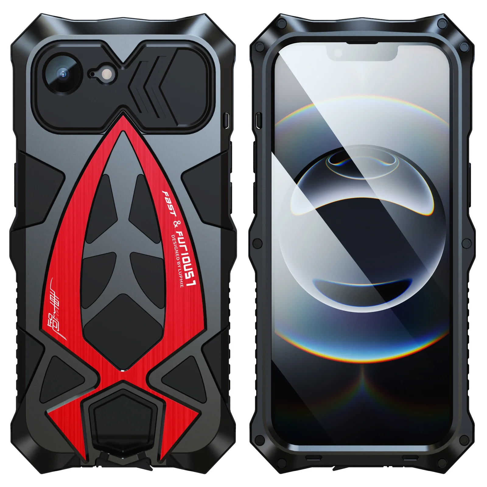 [Military-Grade Protection] [Metal Frame Bumper] Apple iPhone 16e & 17e - Heavy Duty Shockproof Series Phone Case