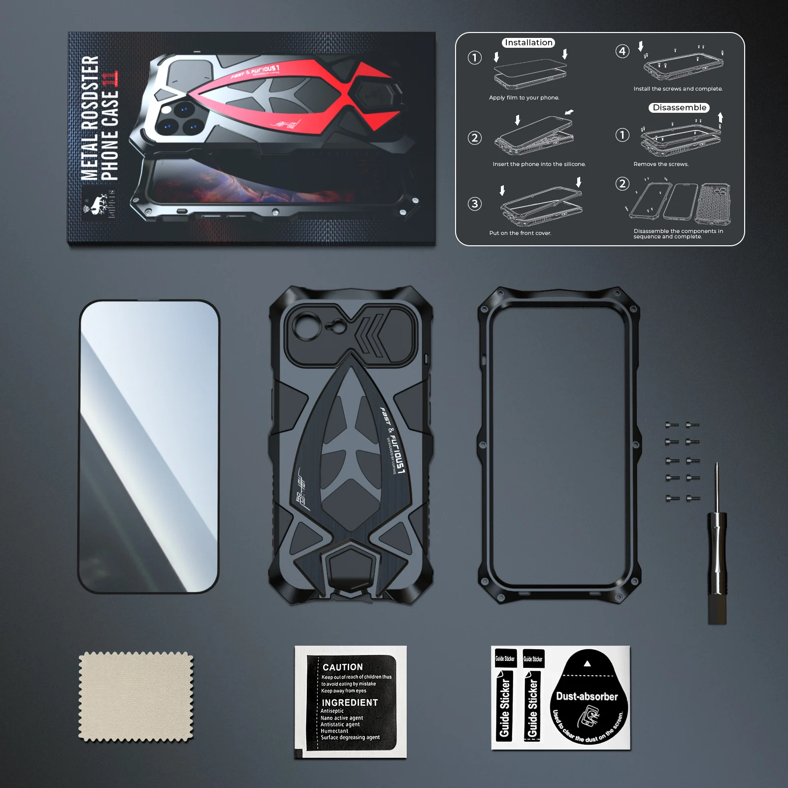 [Military-Grade Protection] [Metal Frame Bumper] Apple iPhone 16e & 17e - Heavy Duty Shockproof Series Phone Case - Image 3