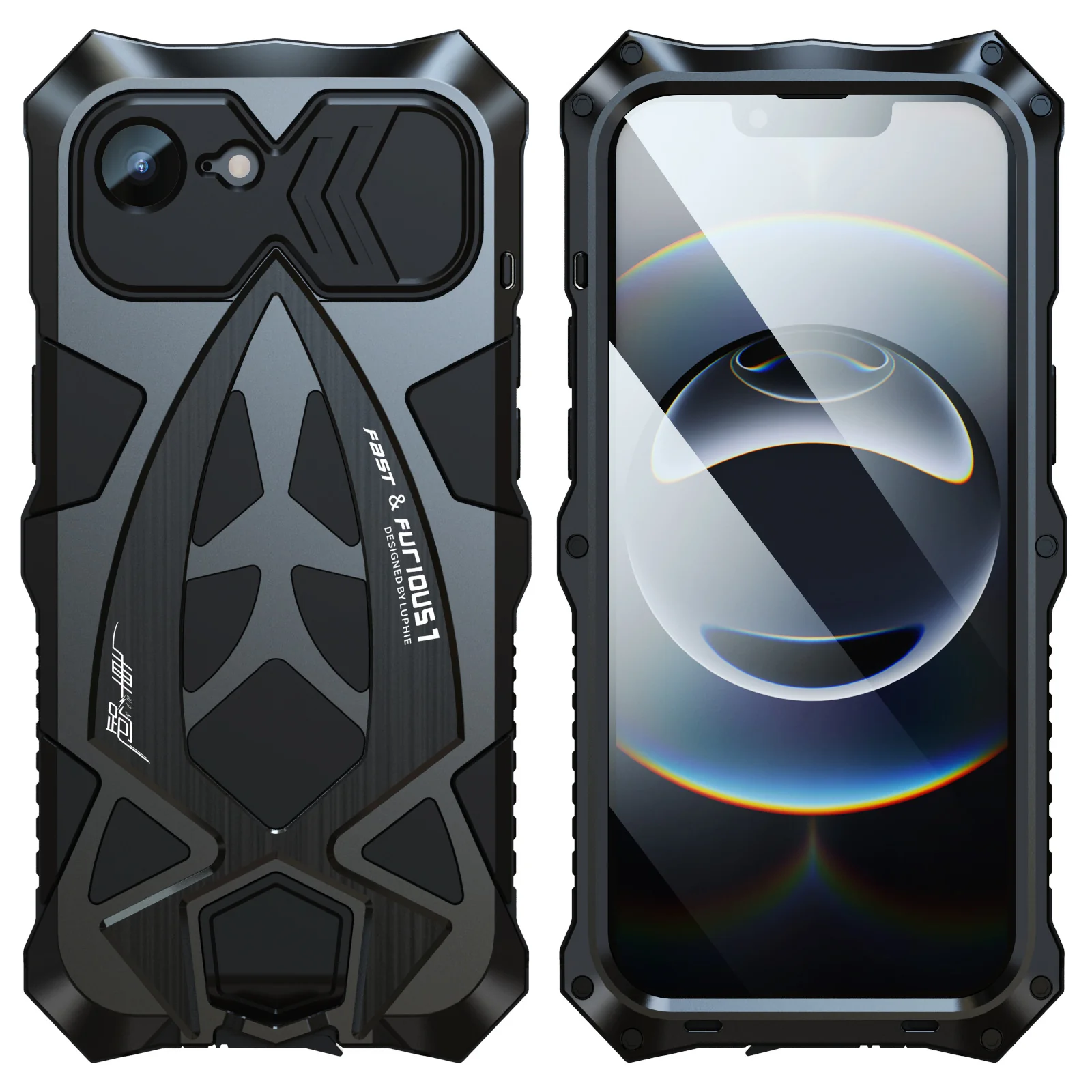[Military-Grade Protection] [Metal Frame Bumper] Apple iPhone 16e & 17e - Heavy Duty Shockproof Series Phone Case - Image 4