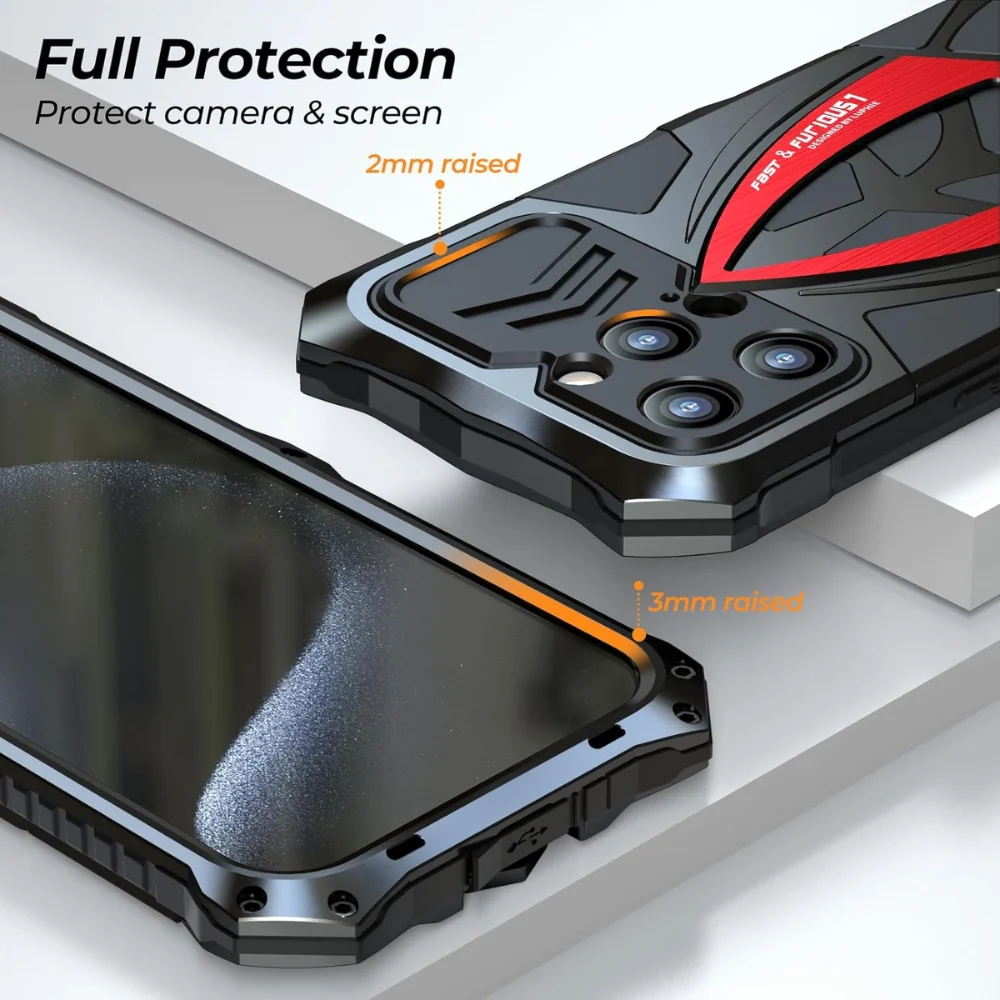 [Military-Grade Protection] [Metal Frame Bumper] Apple iPhone 17 Pro Max - Heavy Duty Shockproof Series Phone Case - Image 10