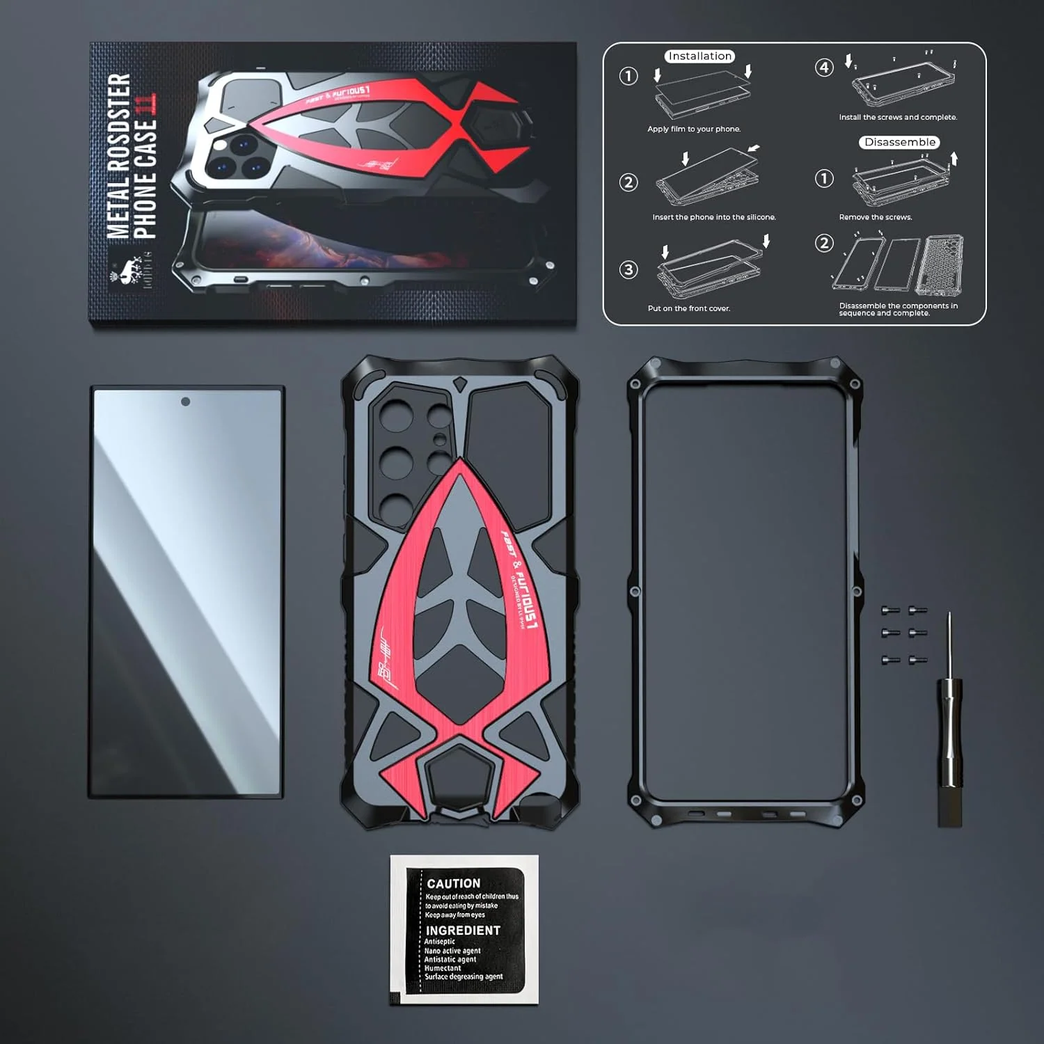 [Military-Grade Protection] [Metal Frame Bumper] Samsung Galaxy S24 Ultra - Heavy Duty Shockproof Series Phone Case - Image 11