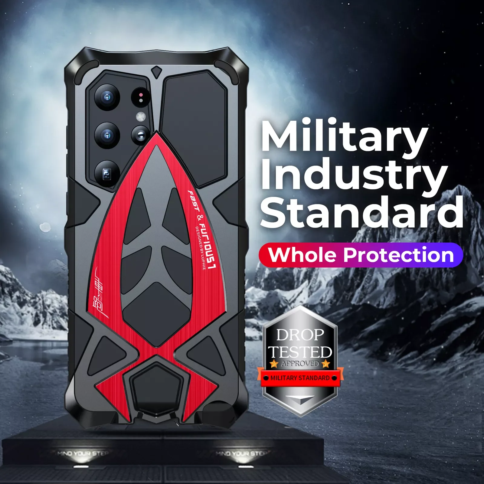 [Military-Grade Protection] [Metal Frame Bumper] Samsung Galaxy S24 Ultra - Heavy Duty Shockproof Series Phone Case - Image 6