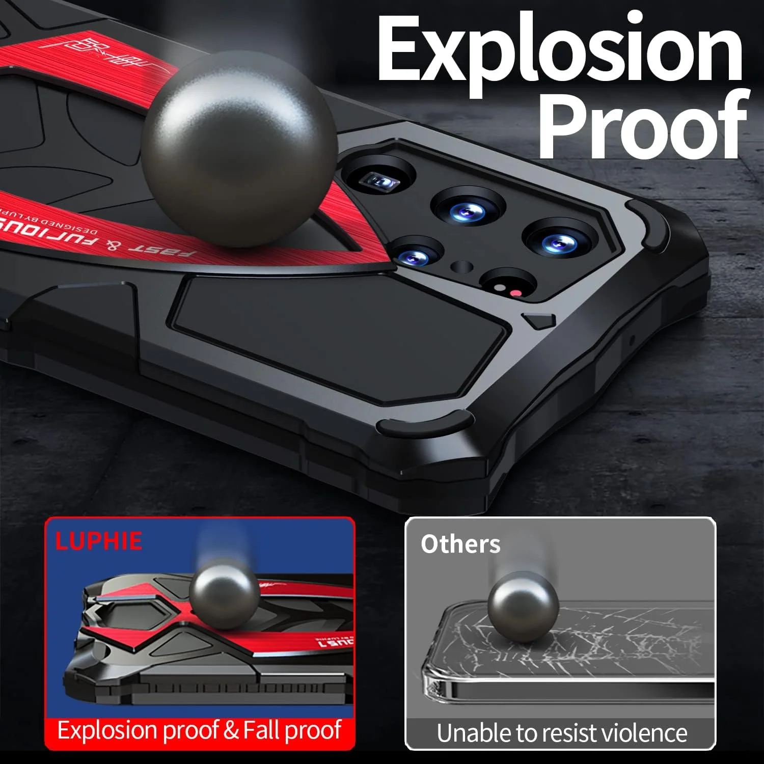 [Military-Grade Protection] [Metal Frame Bumper] Samsung Galaxy S24 Ultra - Heavy Duty Shockproof Series Phone Case - Image 8
