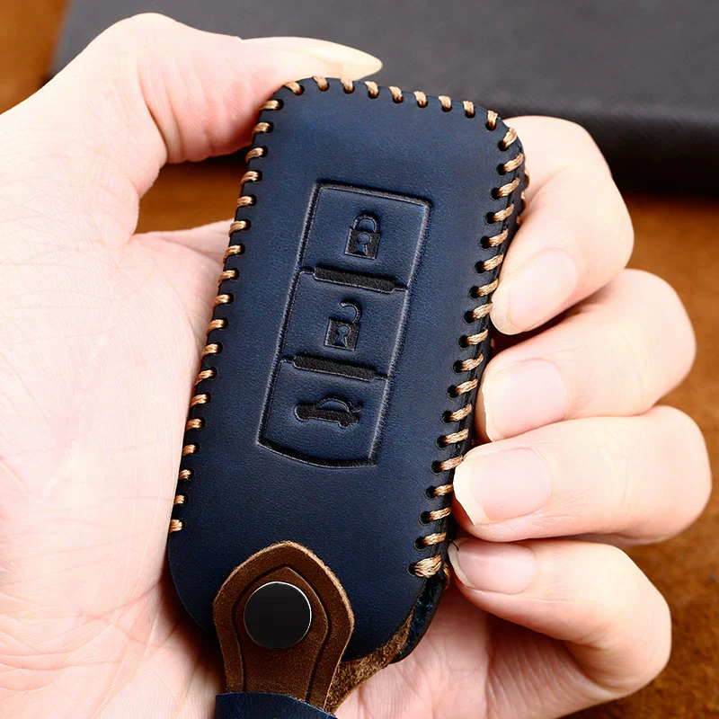 Mitsubishi Genuine Leather Full Protection Smart Key Fob Case Cover For Outlander, ASX, Pajero Sport, Eclipse Cross - Image 4
