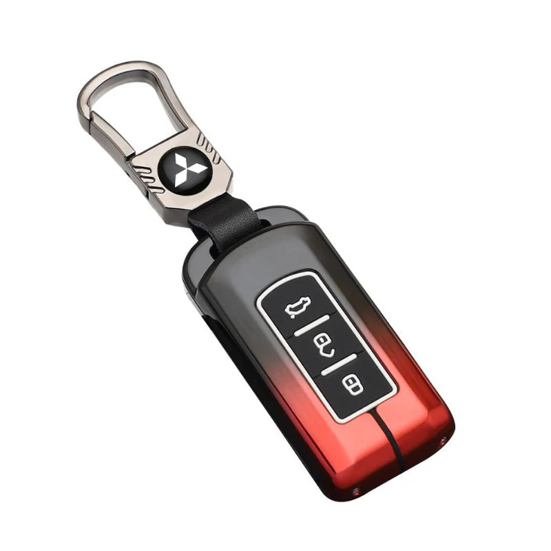 Mitsubishi Zinc Alloy + Silicone Car Key Fob Case Cover For Outlander, Eclipse Cross, ASX, Pajero, Lancer