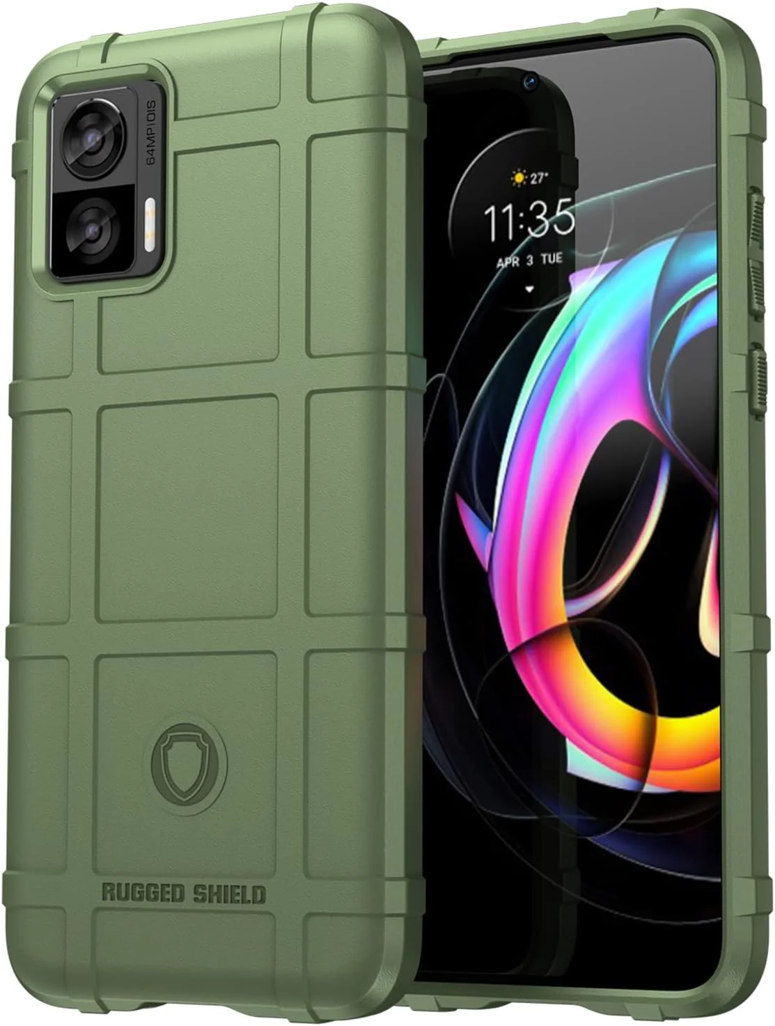 Motorola Moto Edge 30 Neo/Edge 30 Lite - Shield Shockproof Rugged Heavy Duty Case With 2PC 9H Glass Screen Protector - Image 2