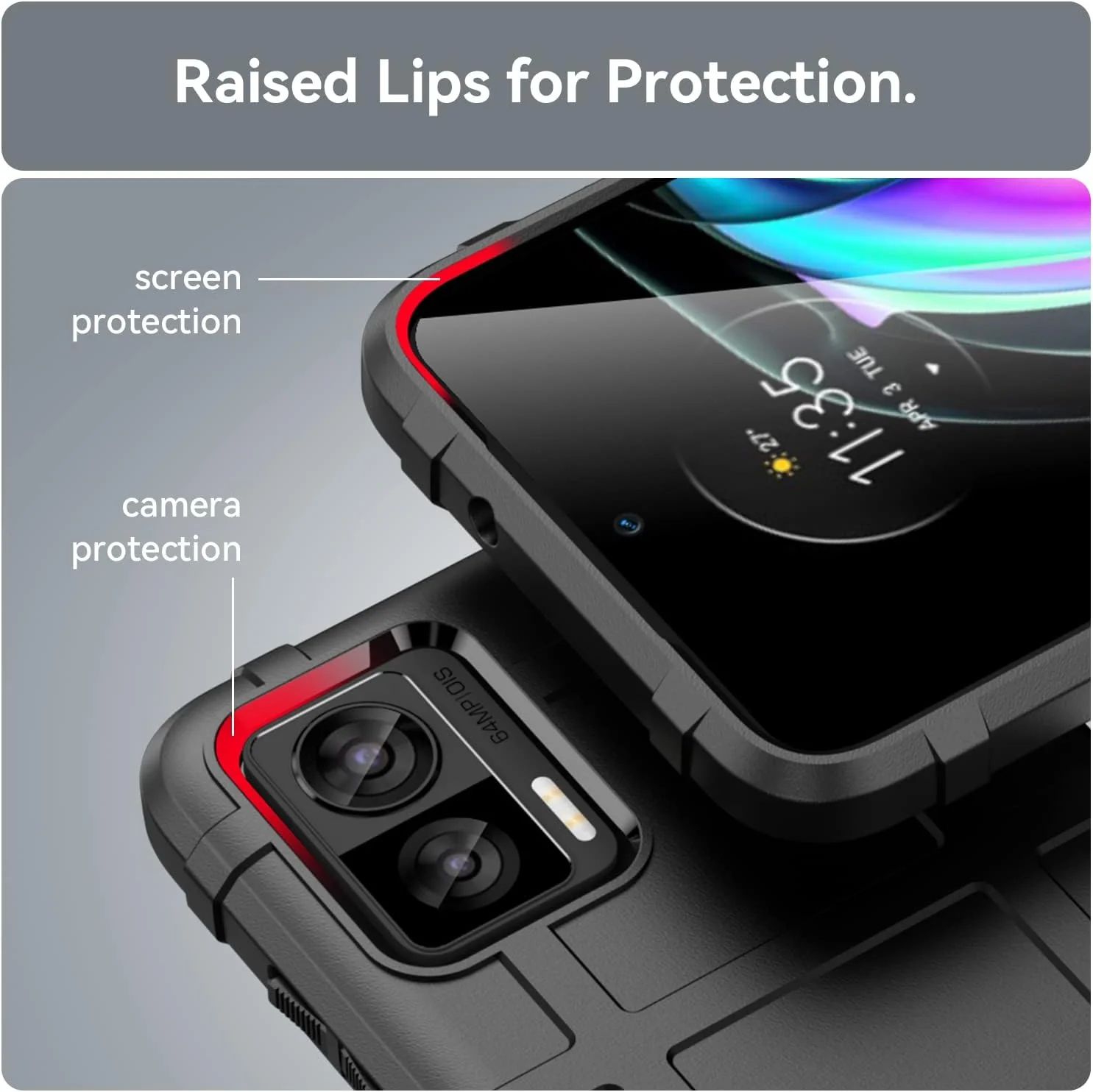 Motorola Moto Edge 30 Neo/Edge 30 Lite - Shield Shockproof Rugged Heavy Duty Case With 2PC 9H Glass Screen Protector - Image 5
