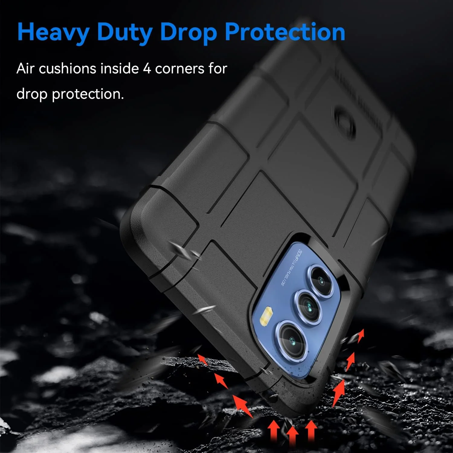 Motorola Moto Edge 30 - Shield Shockproof Rugged Heavy Duty Case With 2PC 9H Glass Screen Protector - Image 5