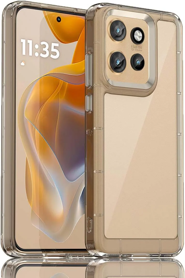 Motorola Moto Edge 50 Neo/S50/ThinkPhone 25 - Shockproof Soft TPU Silicone Frame and Hard Clear Back Case With 2PC Tempered Glass Screen Protector - Image 2