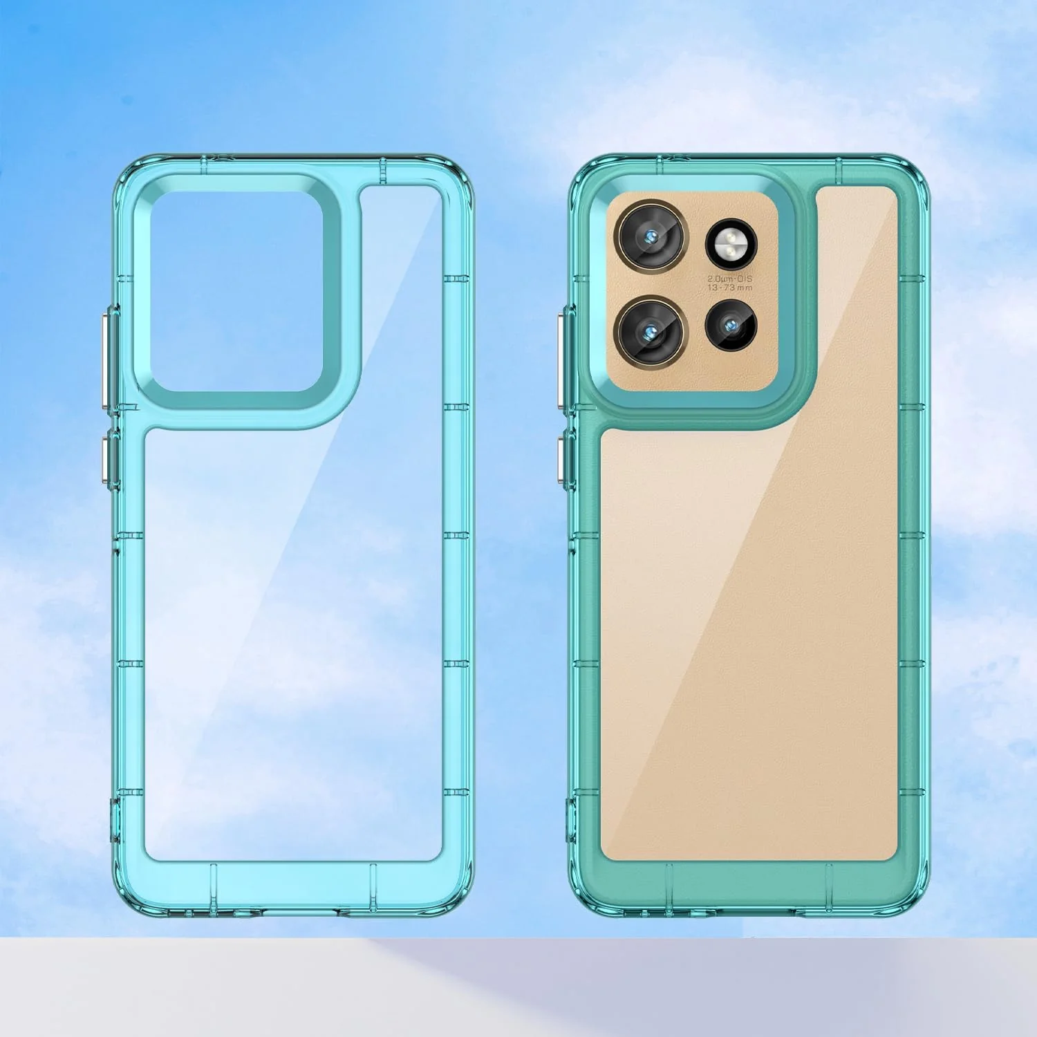 Motorola Moto Edge 50 Neo/S50/ThinkPhone 25 - Shockproof Soft TPU Silicone Frame and Hard Clear Back Case With 2PC Tempered Glass Screen Protector - Image 7