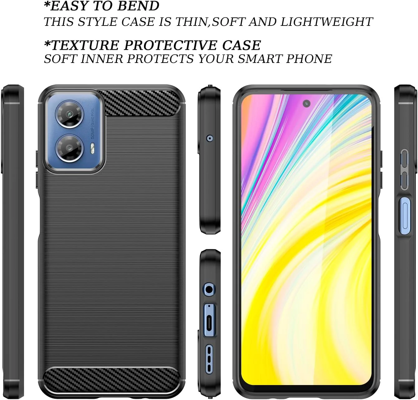Motorola Moto G34 - Shield Shockproof Rugged Heavy Duty Case With 2PC 9H Glass Screen Protector - Image 6