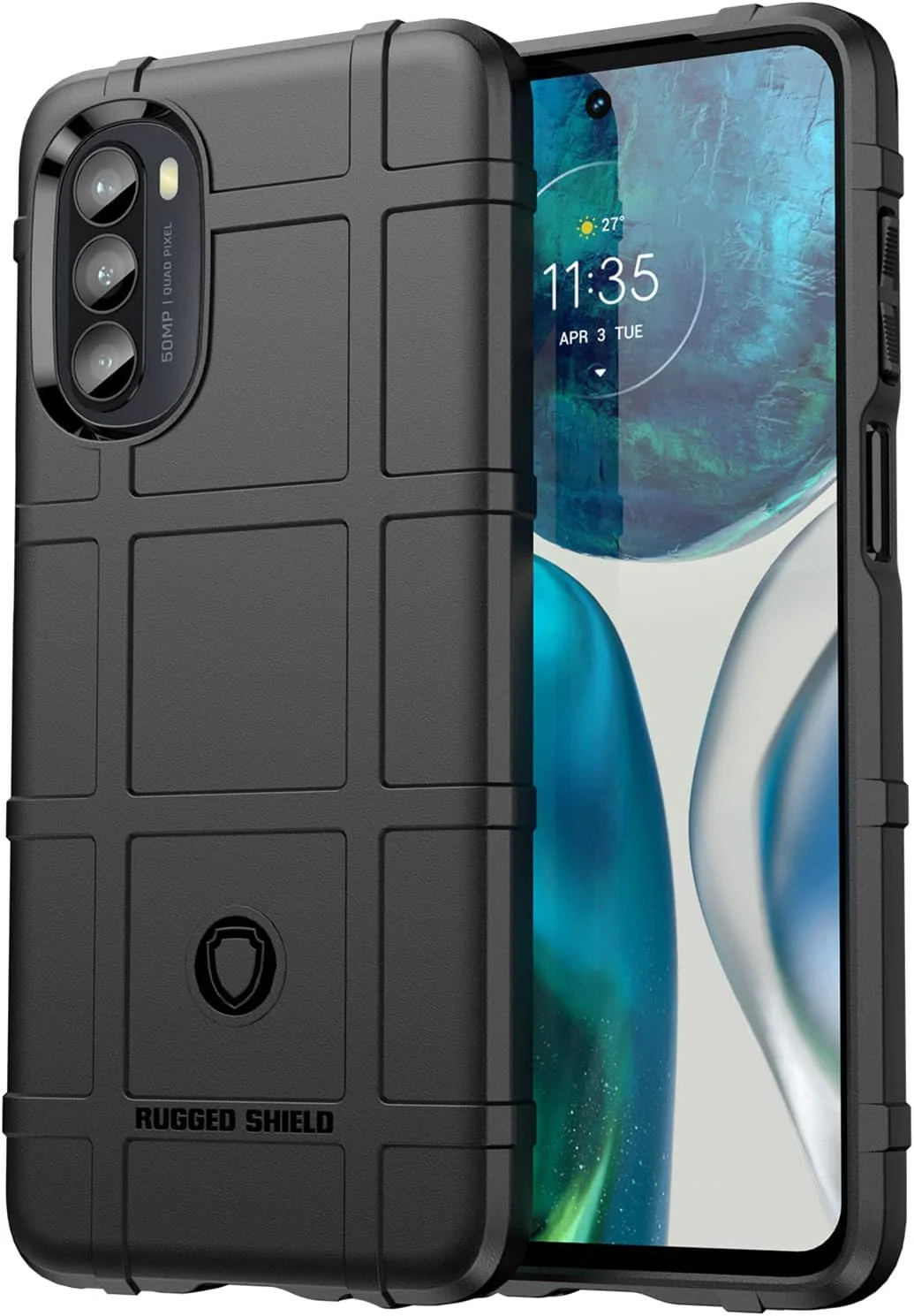 Motorola Moto G52/G82/G71s - Shield Shockproof Rugged Heavy Duty Case With 2PC Tempered Glass Screen Protector - Image 2