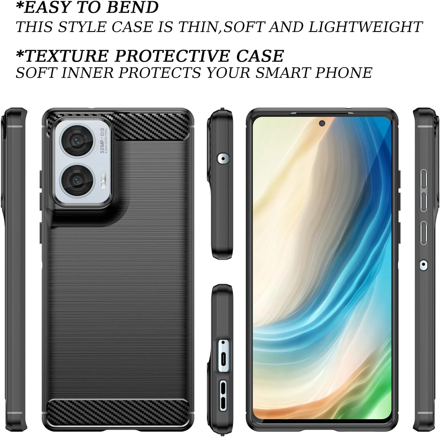 Motorola Moto G85 5G/Edge 50 Fusion/S50 Neo - Shield Shockproof Rugged Heavy Duty Case With 1PC 9H Glass Screen Protector - Image 4